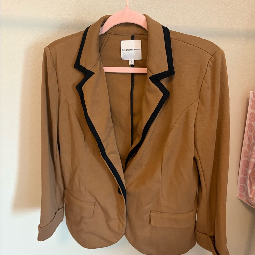 Catherine Malandrino Tan and Black Blazer